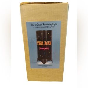 Vintage “Bar is Open” Revolving light